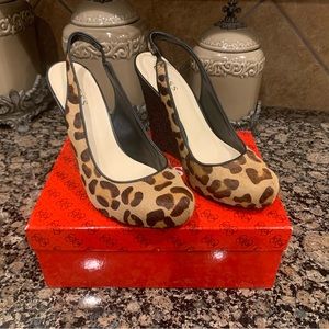Adorable Leopard Glitter-Heeled Wedge (Stye: Russoly)